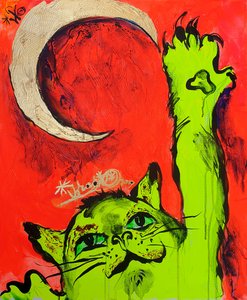 Gato Verde Lua Vermelha de Kanat Ibragimov