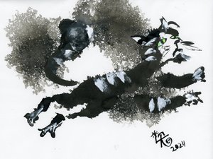 Gato Saltitante de Tinta de Kanat Ibragimov