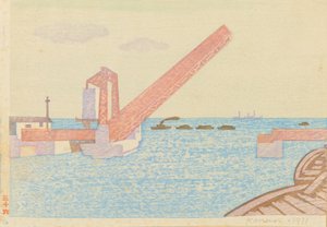 Ponte levadiça de Shibaura de Kanenori Suwa