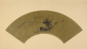 Rio e sol vermelho, período Edo, início do século XIX. de Kano Isen