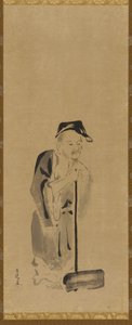 Shide Jittoku, período Edo, início do século XVII. de Kano Sadanobu