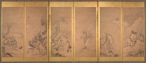 Patriarcas budistas, daoístas e confucionistas de Kano Sanraku
