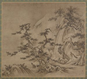 Paisagem, período Muromachi, 1519-1592.