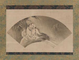 Resshi Flying on a Cloud, século XVI. de Kano Yukinobu