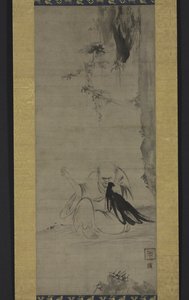 Choyo: Monge que costura sob o sol da manhã, c.1350 ou anterior de Kaō