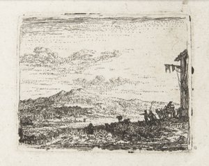 Paisagem italiana com carroça na estalagem
Pequenas paisagens (título da série) de Karel Du Jardin