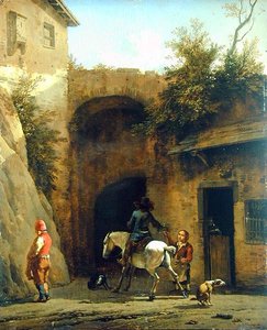 Em frente ao hotel, 1658
