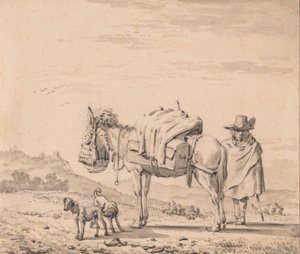 Homem com uma mula de Karel Dujardin