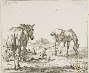Dois cavalos por um arado de Karel Dujardin