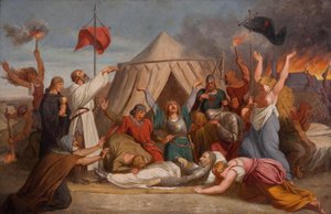 A morte de John Zizka, c. 1850 de Karel Javurek