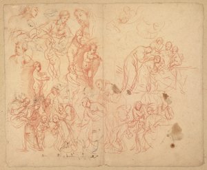 Estudos de figuras (frente); Estudos de figuras (verso)