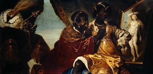 Hydaspes e Persina antes numa pintura de Andrómeda (óleo sobre tela)