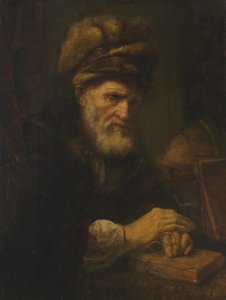 Um homem velho em um boné de pele, 1650-60