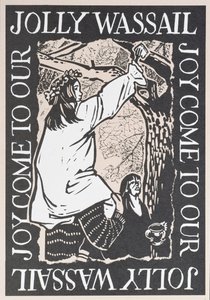Joy Come to Our Jolly Wassail, 1997 (linogravura em papel)