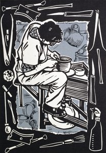 Potter, 1998 (linogravura no papel)