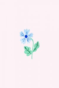 Flor azul delicada de Karen Menzenbach