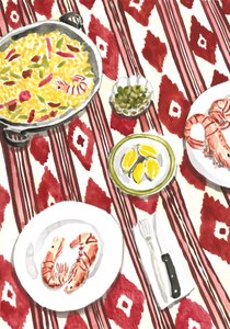 Refeição de Paella Espanhola de Karen Menzenbach