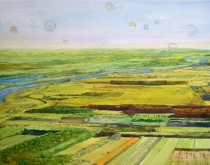 Paisagem de bolhas flutuantes de Karin Bos