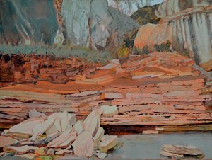 Pedras de rio em camadas de Karin Bos