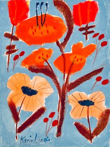 Abstrato floral vibrante