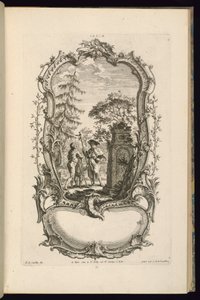 Projeto para um cartucho com compartimentos grandes e pequenos de Karl Albert von Lespilliez