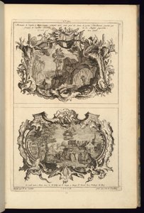 Impressão, Design para Dois Cartuchos, 1745 de Karl Albert von Lespilliez