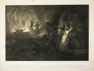 A libertação das filhas de Daniel Boone e Callaway, prato dois de Histoire des Premiere Colons d