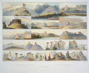 Notáveis Colinas no Alto Missouri de Karl Bodmer