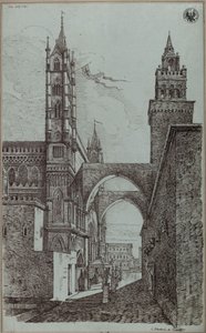 «Vista da catedral de Palermo» de Karl Friedrich Schinkel
