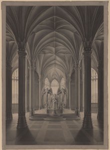 Berlim. Palácio de Charlottenburg, parque do palácio, mausoléu da rainha Luísa. Interior de Karl Friedrich Schinkel
