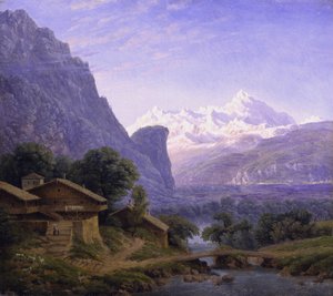 Vista do Monte Branco de Karl Friedrich Schinkel