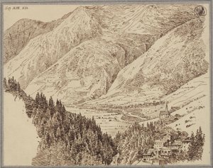 O vale de Gastein com Wildbad de Karl Friedrich Schinkel