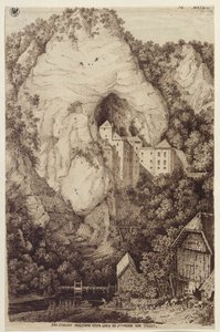 O castelo de Predjama ou Lueg, a XII horas de Trieste de Karl Friedrich Schinkel
