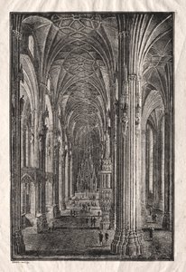 Interior da Catedral de Santo Estêvão em Viena de Karl Friedrich Schinkel