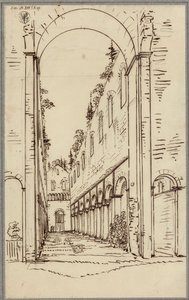 Ruínas da abadia de Paulinzella. Vista interior do leste de Karl Friedrich Schinkel