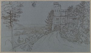 Köstritz. Ruína artificial no parque do castelo (?) de Karl Friedrich Schinkel