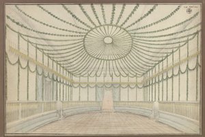 Merseburgo. Castelo. Projecto para a decoração de uma sala por ocasião das celebrações de homenagem a Frederico Guilherme III da Prússia de Karl Friedrich Schinkel