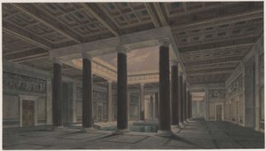 Palácio de Orianda na Crimeia. Projecto antigo. Grande átrio de Karl Friedrich Schinkel