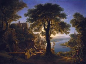 Bloqueado no fluxo. 1820 de Karl Friedrich Schinkel