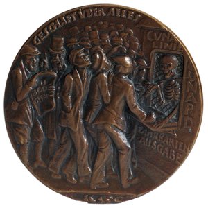 Medalha comemorativa do torpedeamento do navio "Lusitania", 7 de maio de Karl Goetz