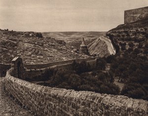 Jerusalém, Vista do Vale do Kidron (foto a p/b)