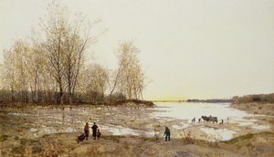 A Flooded Wooded Landscape, c.1875-80 (óleo sobre tela)