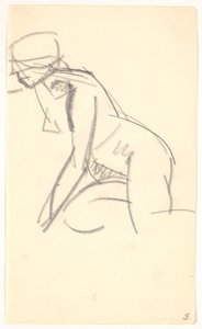 Modelo sentado de Karl Isakson