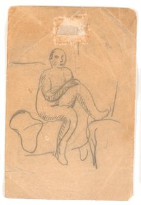 Mulher sentada e nua