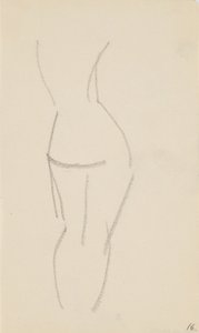 Modelo em pé, visto por trás de Karl Isakson