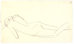 Modelo em pé, visto por trás de Karl Isakson