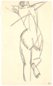 Modelo em pé, visto por trás de Karl Isakson