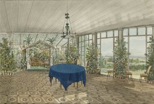 Jardim de inverno na propriedade Pavlino de Vielgorsky, 1834
