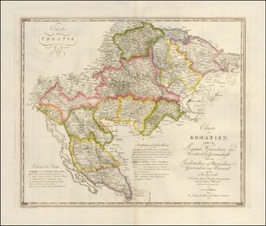 Mapa de 1803 da Croácia, por Karl Joseph Kipferling de Karl Joseph Kipferling