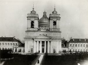 Catedral da Trindade de São Alexandre Nevsky Lavra em São Petersburgo, década de 1910
